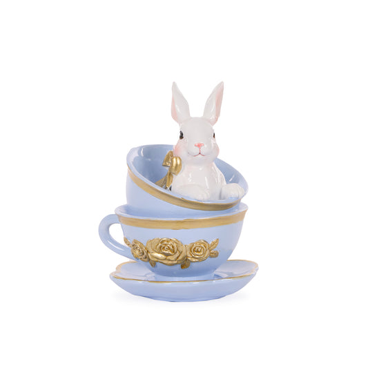 BLUE RABBIT TEACUP STACK
