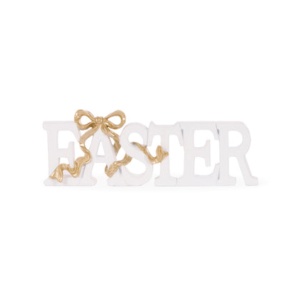 GILDED EASTER SIGN WITH BOW