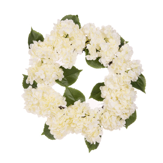 LUXE WHITE HYDRANGEA WREATH