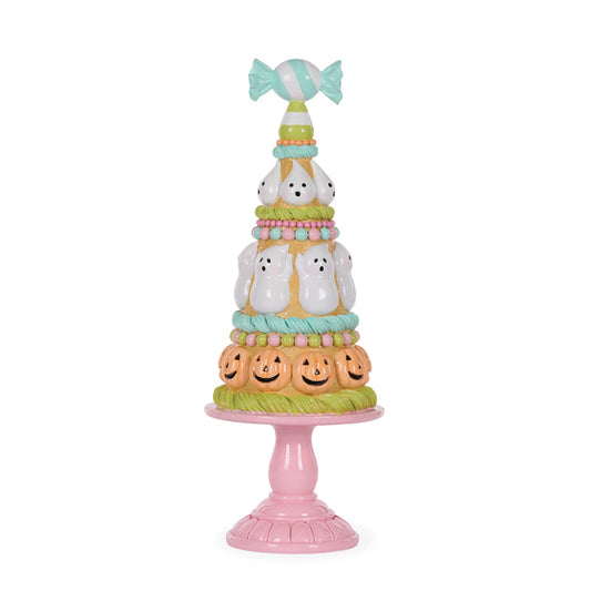 PASTEL GHOST LAYERED CAKE ON STAND