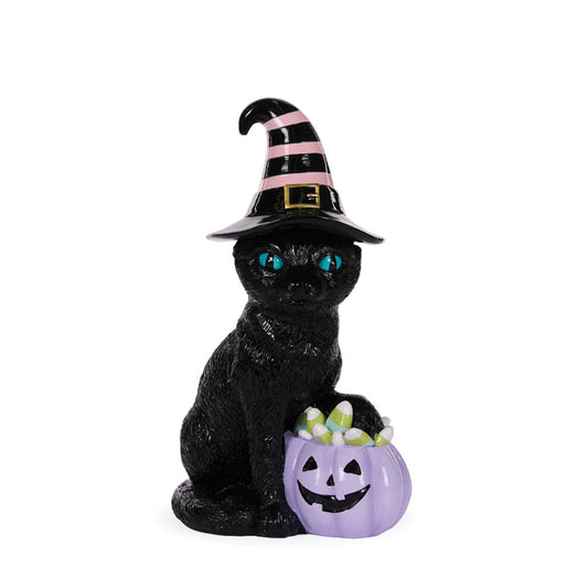CAT WITH CANDY JACK-O-LANTERN