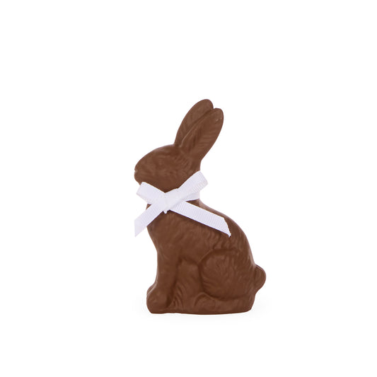 SMALL CHOCOLATE RIBBONED RABBIT