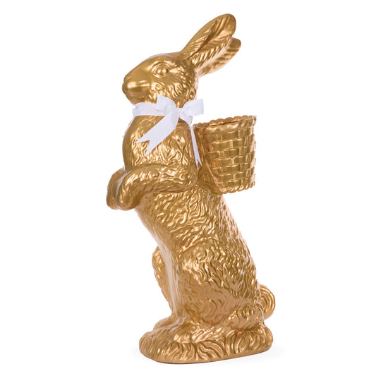 88.5 CM GOLDEN RABBIT WITH BASKET
