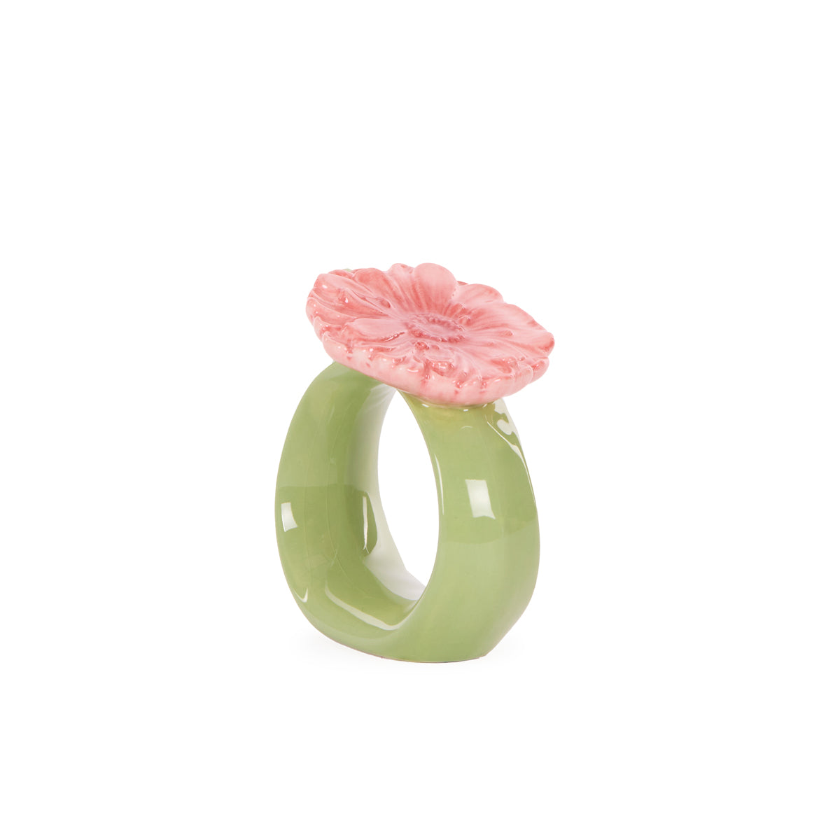 DARK PINK ZINNIA NAPKIN RING