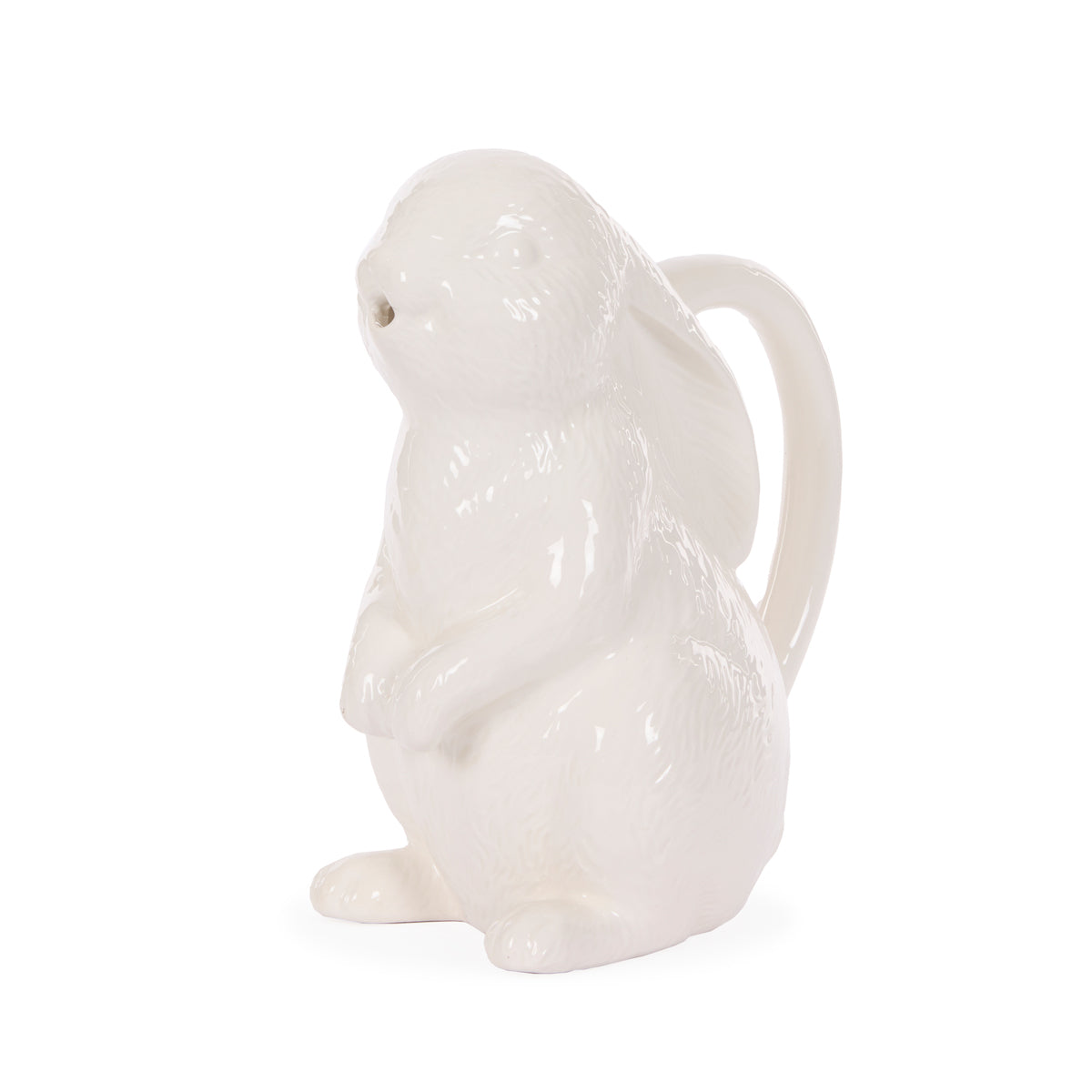 WHITE CERAMIC BUNNY PITCHER
