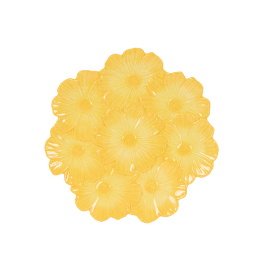 YELLOW COSMOS BOUQUET PLATE