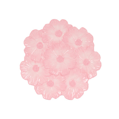 PINK COSMOS BOUQUET PLATE
