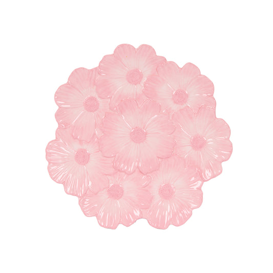 PINK COSMOS BOUQUET PLATE