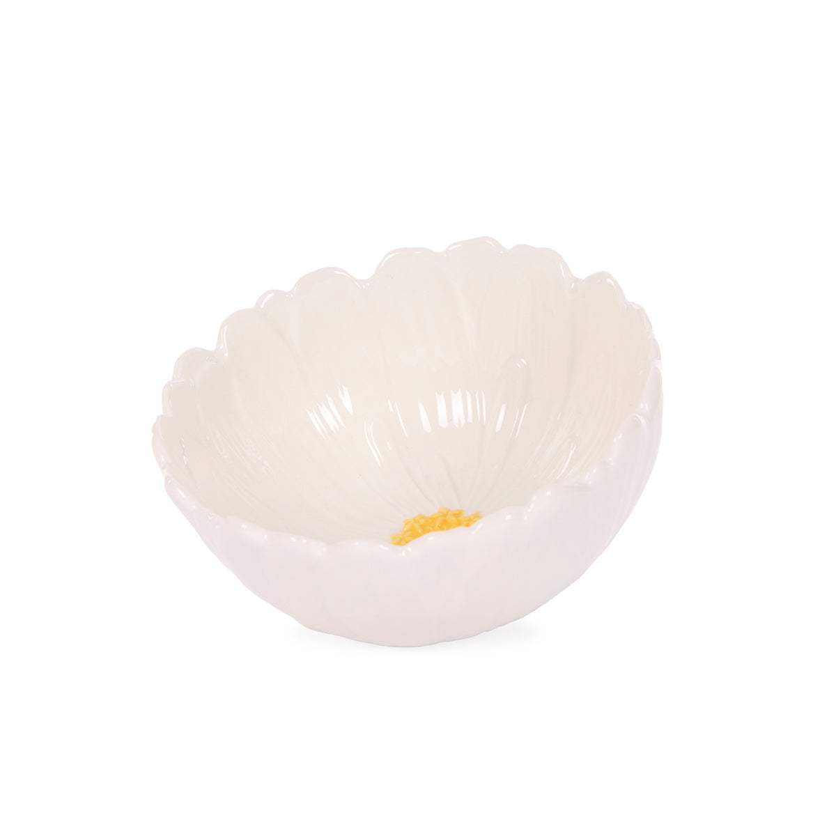 WHITE ZINNIA BOWL