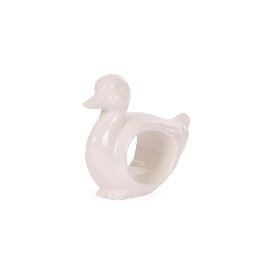WHITE DUCKING NAPKIN RING
