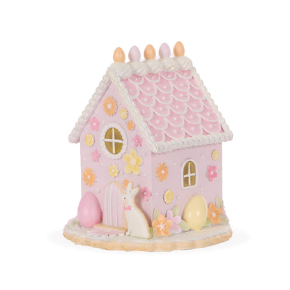 LED PASTEL PIPED EASTER COTTAGE