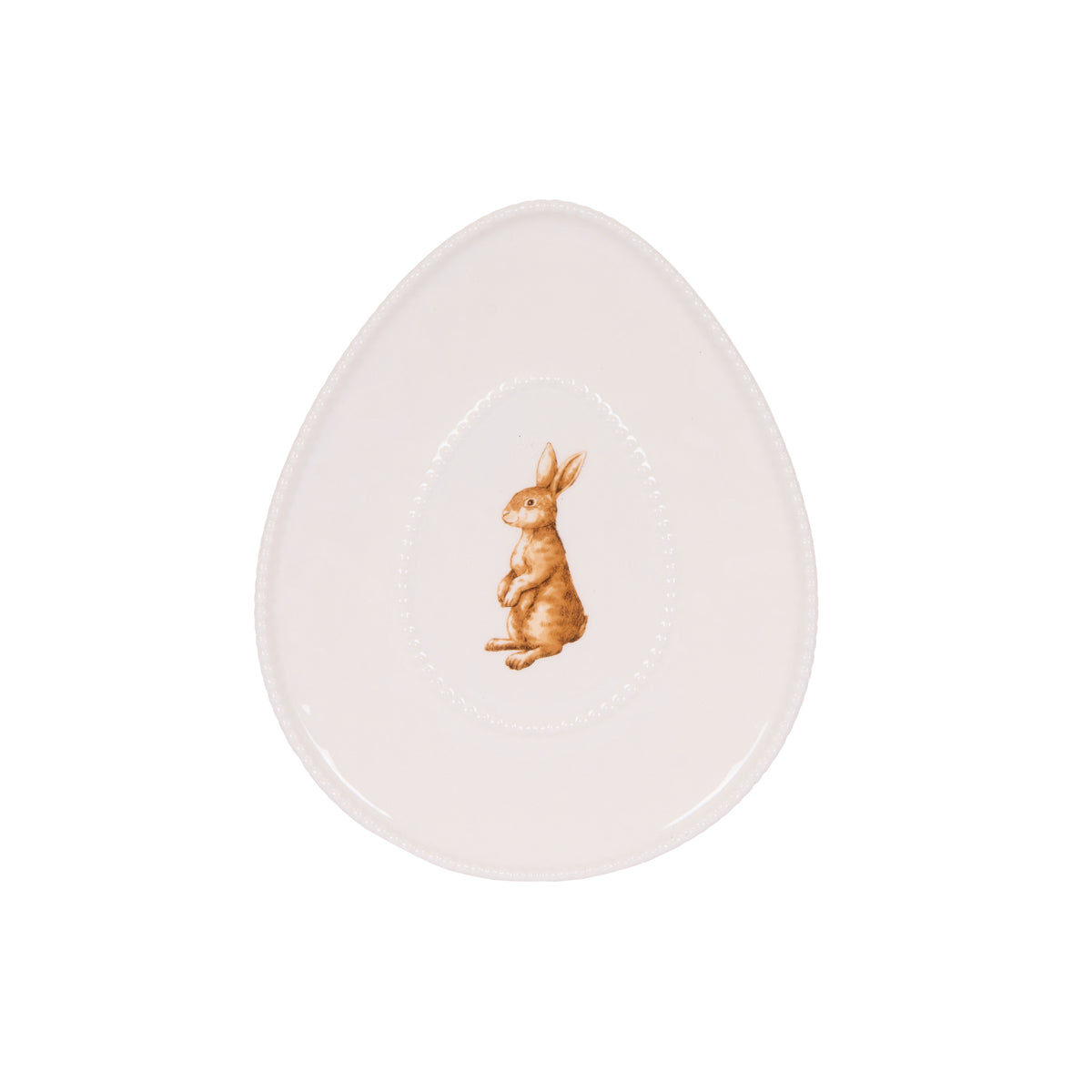 VINTAGE HOPPING RABBIT EGG PLATE