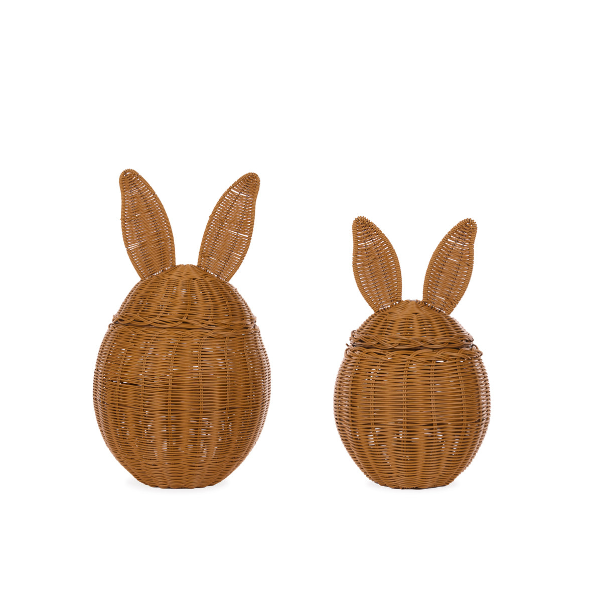 SET OF 2 WOVEN BUNNY BASKETS