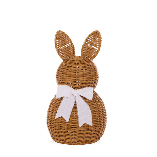 46 CM WOVEN BUNNY WITH BOW