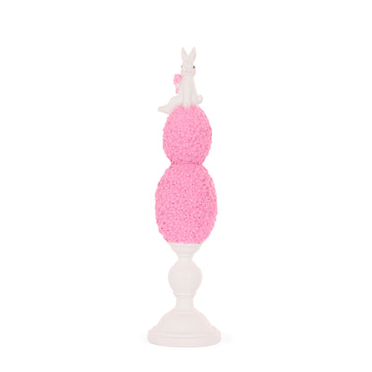 LARGE PINK LAPIN EGG FINIAL
