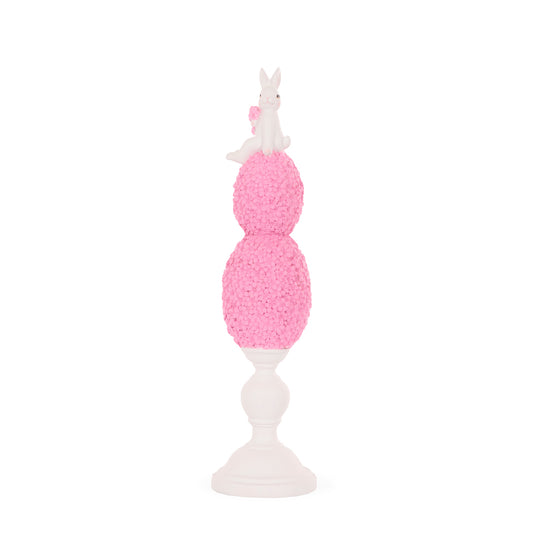 LARGE PINK LAPIN EGG FINIAL
