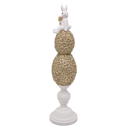 LARGE GOLD LAPIN EGG FINIAL