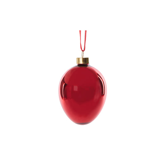 GLASS RED EGG HANGING