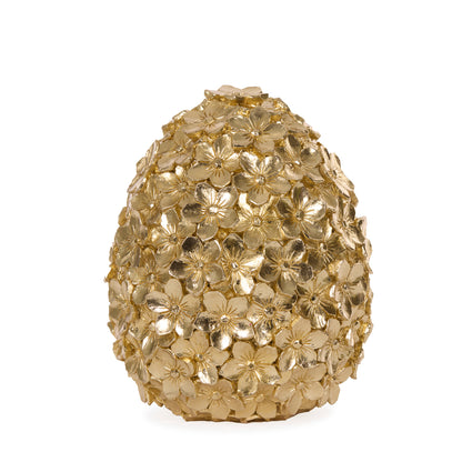 25.5 CM GOLD FLORAL BLOSSOM EGG