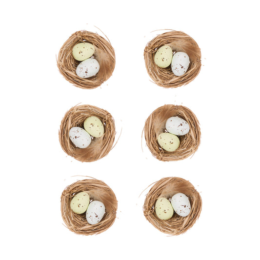6PK BLUE & GREEN MINI EGG NESTS