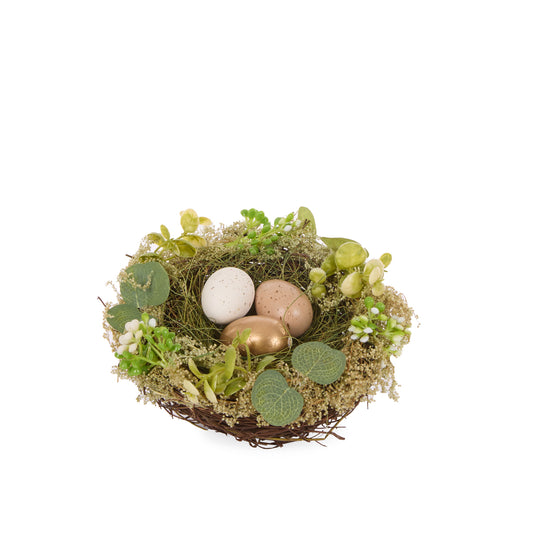 WHITE & GOLD EGG NEST