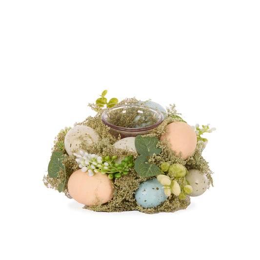 BLUE & GREEN EGGS T/LIGHT HOLDER