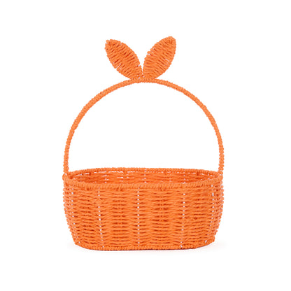 ORANGE OVAL BUNNY BASKET