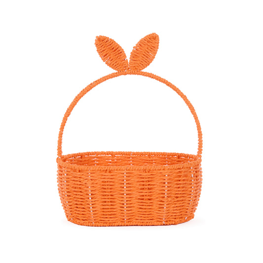 ORANGE OVAL BUNNY BASKET