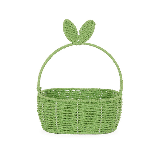 GREEN OVAL BUNNY BASKET