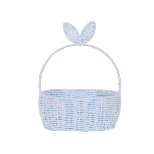 BLUE OVAL BUNNY BASKET