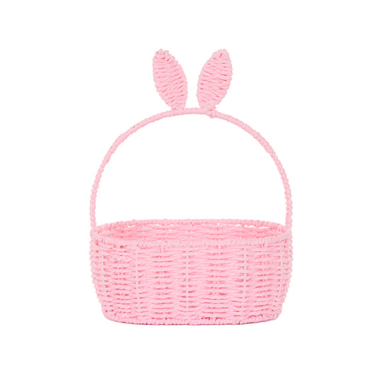 PINK OVAL BUNNY BASKET