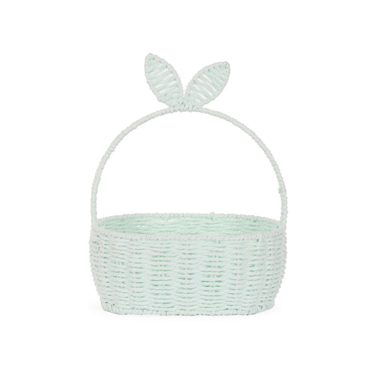 TEAL OVAL BUNNY BASKET