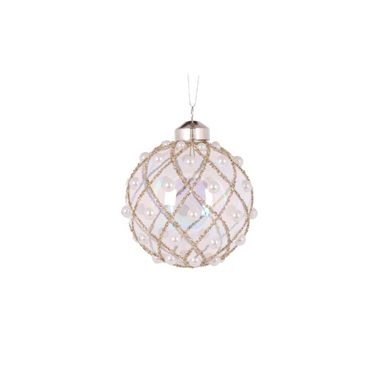 IRIDESCENT QUILTED PEARL BAUBLE
