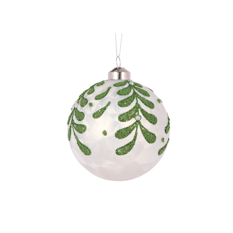 BEADED MISTLETOE BAUBLE