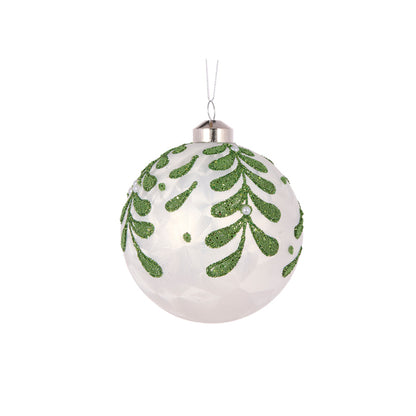 BEADED MISTLETOE BAUBLE