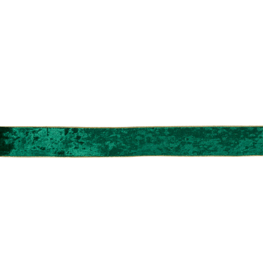 6.3 CM EMERALD GREEN VELVET RIBBON