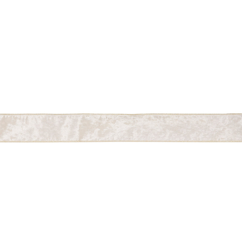 6.3 CM WHITE VELVET RIBBON