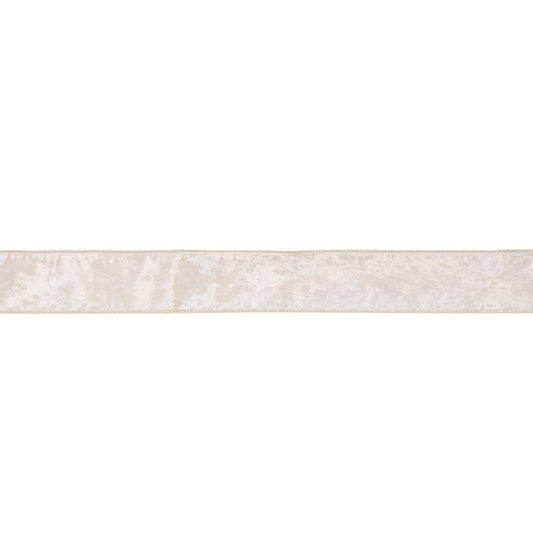 6.3 CM WHITE VELVET RIBBON