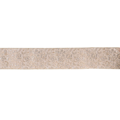 10 CM DUSTY PINK AND CHAMPAGNE FLORAL VELVET RIBBON