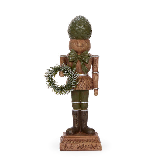 PINECONE NUTCRACKER WITH WREATH
