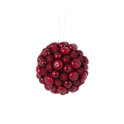 10 CM CRIMSON BERRY BAUBLE