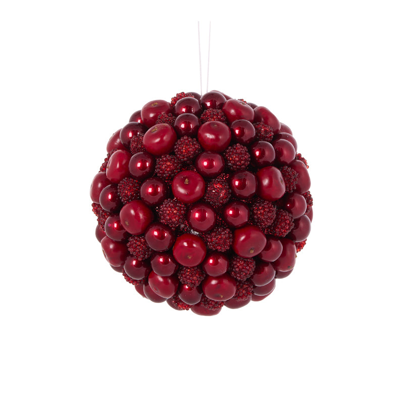 12 CM CRIMSON BERRY BAUBLE