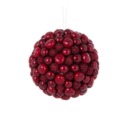 12 CM CRIMSON BERRY BAUBLE