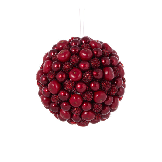 12 CM CRIMSON BERRY BAUBLE