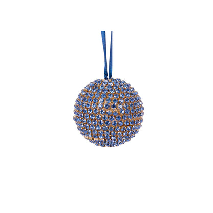 7 CM BLUE CRYSTAL BAUBLE