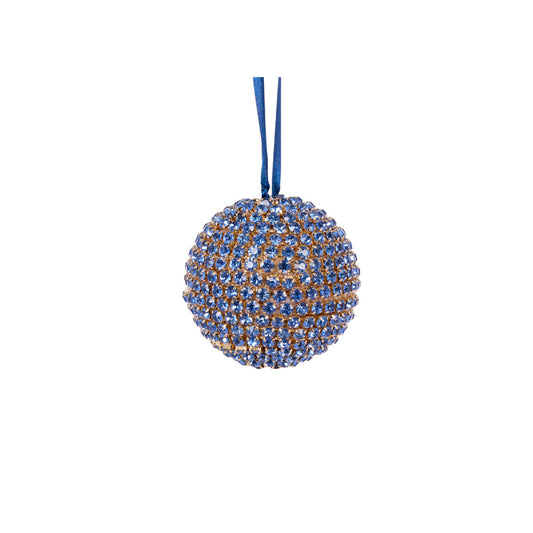 7 CM BLUE CRYSTAL BAUBLE