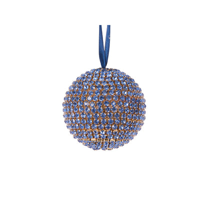 8 CM BLUE CRYSTAL BAUBLE
