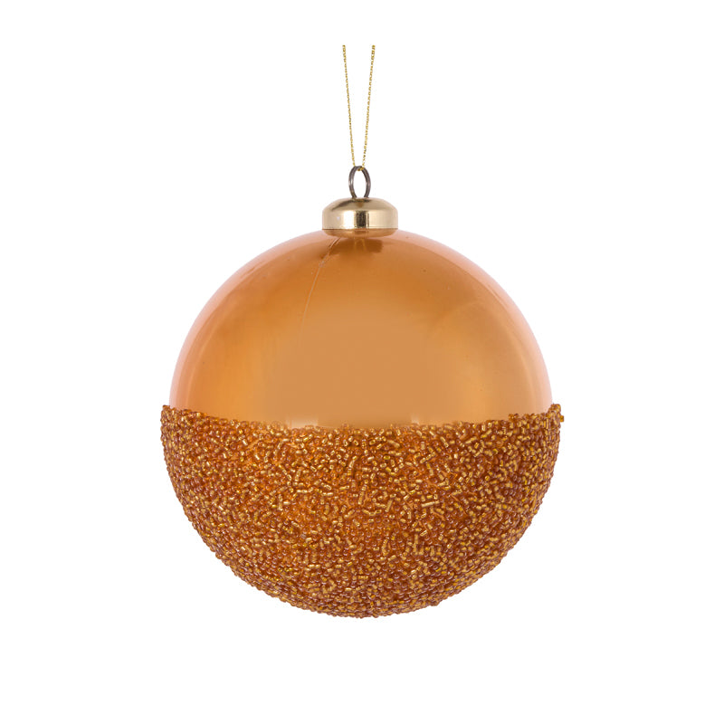12 CM SPRINKLE DIPPED ORANGE BAUBLE