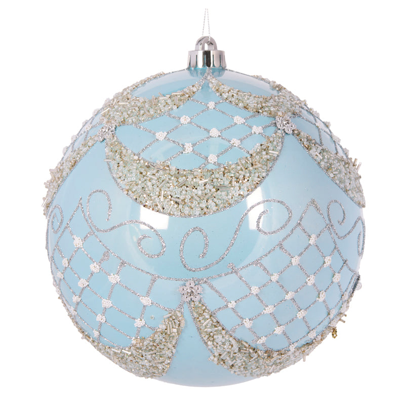 20 CM PEARL LIGHT BLUE OPULENT BAUBLE