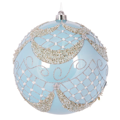 20 CM PEARL LIGHT BLUE OPULENT BAUBLE